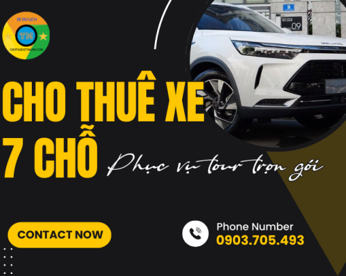 Cho thuê xe 7 chỗ đời mới – phục vụ tour trọn gói