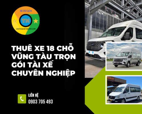Thuê xe 18 chỗ Vũng Tàu trọn gói tài xế chuyên nghiệp