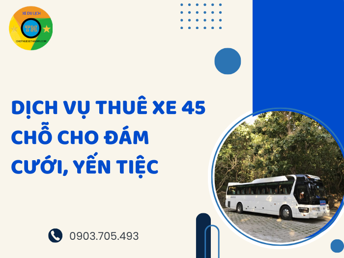 Dịch vụ thuê xe 45 chỗ cho đám cưới, yến tiệc