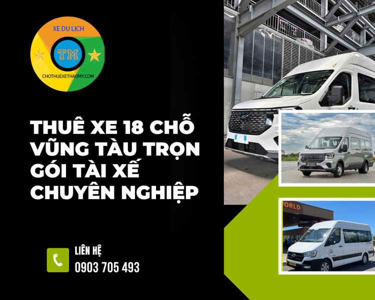 Thuê xe 18 chỗ Vũng Tàu trọn gói tài xế chuyên nghiệp: Giải pháp di chuyển hoàn hảo